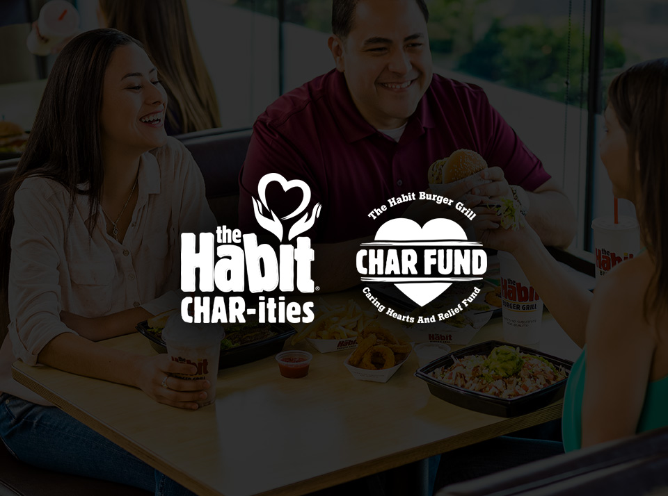 Logos for The Habit Char-ities and The Habit Burger & Grill Char Fund